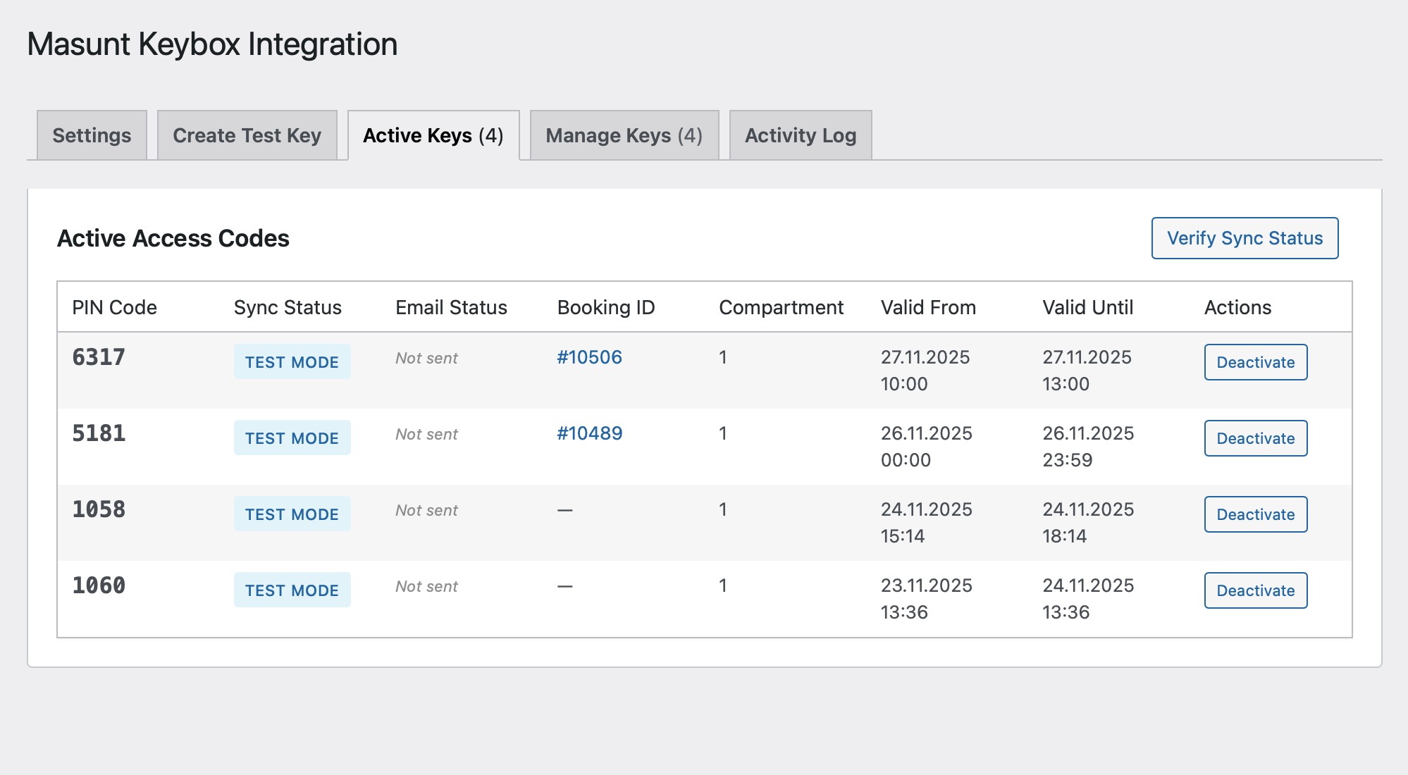Keybox Integration - Settings