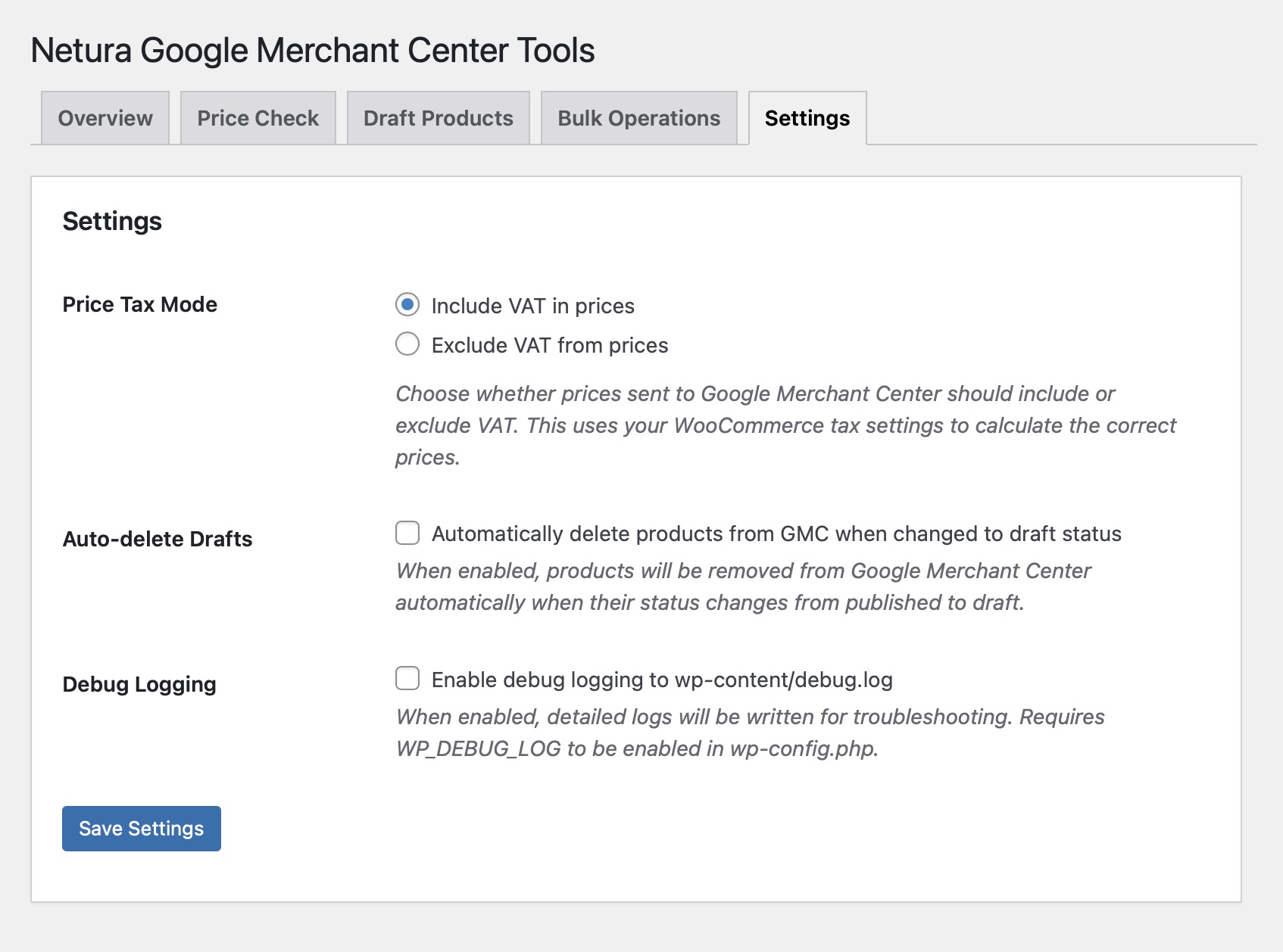 GMC Tools - Settings
